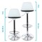 Elama 2 Piece Adjustable Bar Stool in Black and White with Chrome Base ELM-836A-BLK-WHT - alternate 6