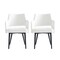 Manhattan Comfort Tremont Dining Arm Chair in White - Set of 2 2-DC104AR-WH - alternate 7