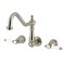 Kingston Brass Two-Handle Wall Mount Kitchen Faucet, Brushed Nickel KS1288BPL - alternate 1
