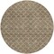 Homeroots 8' Brown And Beige Round Geometric Washable Indoor Outdoor Area Rug 596173 - alternate 6