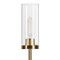 Homeroots 69" Brass Two Light Torchiere Floor Lamp With Clear Transparent Glass Drum Shade 523433 - alternate 7