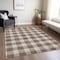 Homeroots 3' X 5' Brown And Beige Plaid Washable Indoor Outdoor Area Rug 595379 - alternate 8