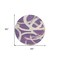 Homeroots 8' Purple Ivory And Gray Round Abstract Washable Indoor Outdoor Area Rug 599156 - alternate 6