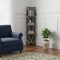 Homeroots Taupe Metal Four Tier Corner Bookcase 376534 - alternate 8