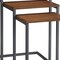 Homeroots Set of Three Brown and Black Distressed Solid Wood and Metal Frame Nested Tables, 3PK 493255 - alternate 4