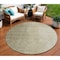 Homeroots 8' Brown Beige And Taupe Round Abstract Washable Indoor Outdoor Area Rug 588210 - alternate 1