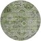 Homeroots 8' Artichoke Green And Gray Round Floral Medallion Washable Indoor Outdoor Area Rug 616612 - alternate 4
