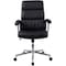 Lorell Executive Chair Leather High-Back ChairBlack Back, Fixed Arms, 18-1/2" to 22-1/2" Height, Leather LLR20018 - alternate 1