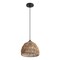 Jonathan Y Campana 10.25" 1-Light Bohemian Modern Woven Rope/Iron LED Pendant, Brown JYL6513E - alternate 8