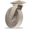Hamilton Stainless Steel Workhorse Swivel Caster, 8" x 2" Metal Wheel S-WHS-8HMB - alternate 1