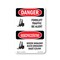 Signmission OSHA Danger Sign, 18" Height, Rigid Plastic, Forklift Traffic Be Alert Bilingual, 1218-VP-1265 OS-DS-P-1218-VP-1265 - alternate 1