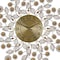 Homeroots 27" Gold And Black Metal And Faux Crystal Silent Analog FloralWall Clock 626544 - alternate 5