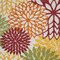 Homeroots 7' X 10' Red Ivory Yellow And Orange Floral Indoor Outdoor Area Rug 546692 - alternate 7
