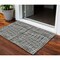 Homeroots 3' X 5' Black Gray And Ivory Striped Washable Indoor Outdoor Area Rug 583402 - alternate 1