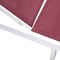 Leisuremod Marlin Patio Chaise Lounge Chair with White Aluminum Frame, Burgundy MLW-77BRG - alternate 8