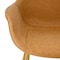 Leisuremod Markley Modern Leather Dining Arm Chair with Gold Metal Legs, Light Brown, 2PK ECG26BR2 - alternate 9