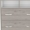 Homeroots 32" Light Gray Two Drawer Dresser With Open Shelving 544029 - alternate 7