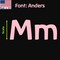 Aacc Self-Adhesive Vinyl Letter: M, Scale: 18 cm. Color: Pink Font: Anders by AACC-Anders-UM-Pink-M18x1 - alternate 1