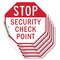 Signmission Stop Security Check Point, 4 inch X 4 inch, Vinyl Decal, 5PK OC-D-5PACK-4-230 - alternate 1