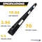 Traffic Kontrol Parking Wheel Stop, 6ft Long, Black With White Stripes, Recycled Rubber, Lag Bolt Hardware TK-PS-6-BKWH-B-KIT - alternate 7