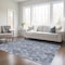Homeroots 3' X 5' Navy Blue And Sky Blue Damask Washable Indoor Outdoor Area Rug 588142 - alternate 5