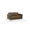 Homeroots 59in Brown And Silver Leather Loveseat 515672 - alternate 3