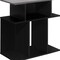 Homeroots 24" Gray and Black Wood Floor Shelf End Table With 6 332838 - alternate 4