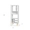 Homeroots 21" White and Natural Eight Shelves Freestanding Shelving Unit 403097 - alternate 6