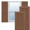 Ekena Millwork True Fit PVC, Two Equal Louver Shutters, Burnt Toffee, 12W x 32H, PR TFP101LVF12X032BT - alternate 1