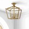 Jonathan Y Plains 12" 4-Light Modern Farmhouse Metal Open-Frame Pagoda LED Semi Flush Mount Mini Lantern, Brass JYL7610B - alternate 7
