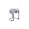Homeroots 21" Aluminum And Manufactured Wood Round End Table With Drawer 486384 - alternate 3