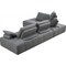 Homeroots Gray Polyester Modular L Shaped Two Piece Sofa and Chaise Sectional And Toss Pillows 473566 - alternate 3