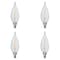 Bulbrite 40W Dimmable (E12) Candelabra Screw Base Warm Wht Lght Clear CA10 LED Filament Lght Bulb, 3000K, 4PK 861420 - alternate 1