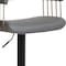 Homeroots Gray and Black Faux Leather with Metal Swivel Adjustable Height Bar Chair 534476 - alternate 7
