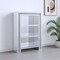 Homeroots 47" Silver And Clear Mirrored Glass And Faux Crystal Bling Accent Cabinet 571114 - alternate 1