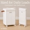 Lavish Home Plastic Laundry Basket with Wheels, White, 65L 83-LB-M - alternate 6