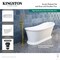 Kingston Brass 67-Inch Acrylic Oval Single Slipper Pedestal Tub with Drain, No Faucet Drillings VTSS672929C310 - alternate 5