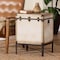 Baxton Studio Laura Vintage White Canvas Lift-Top Trunk End Table 247-13841-ZORO - alternate 7