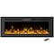 Northwest 60in Wall Mounted Electric Fireplace Recessed Heater with Front Vent, Remote, LED Flames 80-EFFV-6 - alternate 4