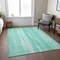 Homeroots 3' X 5' Aqua Teal Blue And Ivory Botanical Leaves Washable Indoor Outdoor Area Rug 581960 - alternate 7