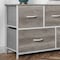 Flash Furniture Harris 5 Drawer Storage Dresser with White Cast Iron Frame, Light Natural Wood Top and Easy Pull En WX-5L206-MDF-WHT-LNT-GG - alternate 9