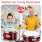Pyle PyleKids Drum Set, 3 Piece Beginner Junior Kit with Bass Drum, Snare, Tom, Cymbal, Adjustable Throne PDRMKIT72RD - alternate 2