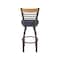 Holland Bar Stool Co Eleanor 25in Swivel Counter Stool with Bronze Finish, Medium Back and Graph Anchor Seat 880 - alternate 6
