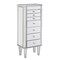 Homeroots 18" Silver Mirrored Writing Desk With Seven Drawers 402023 - alternate 1