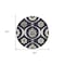 Homeroots 8' Black Ivory And Taupe Round Medallion Washable Indoor Outdoor Area Rug 589592 - alternate 7