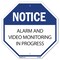 Signmission Notice Alarm and Video Monitoring i, 10 Inch X 10 Inch, Aluminum Metal Signs OC-A-10-325 - alternate 1