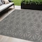 Homeroots 5' X 7' Dark Gray And Light Gray Geometric Indoor Outdoor Area Rug 550606 - alternate 7
