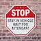 Signmission Stop Stay in Vehicle Wait for Atten, 10 inch X 10 inch, Aluminum Metal Signs, 2PK OC-A-2PACK-10-275 - alternate 5