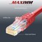 Maximm 1.5ft Cat6 Pure Copper UTP Ethernet Cable, 5PK, Red, 5PK CAT6123 - alternate 7
