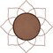 Uniquewise Pack of 2 Decorative 12.25-inch Flower Shape Rose Gold Metal Frame Mirror - Perfect for Living QI004581.2 - alternate 5